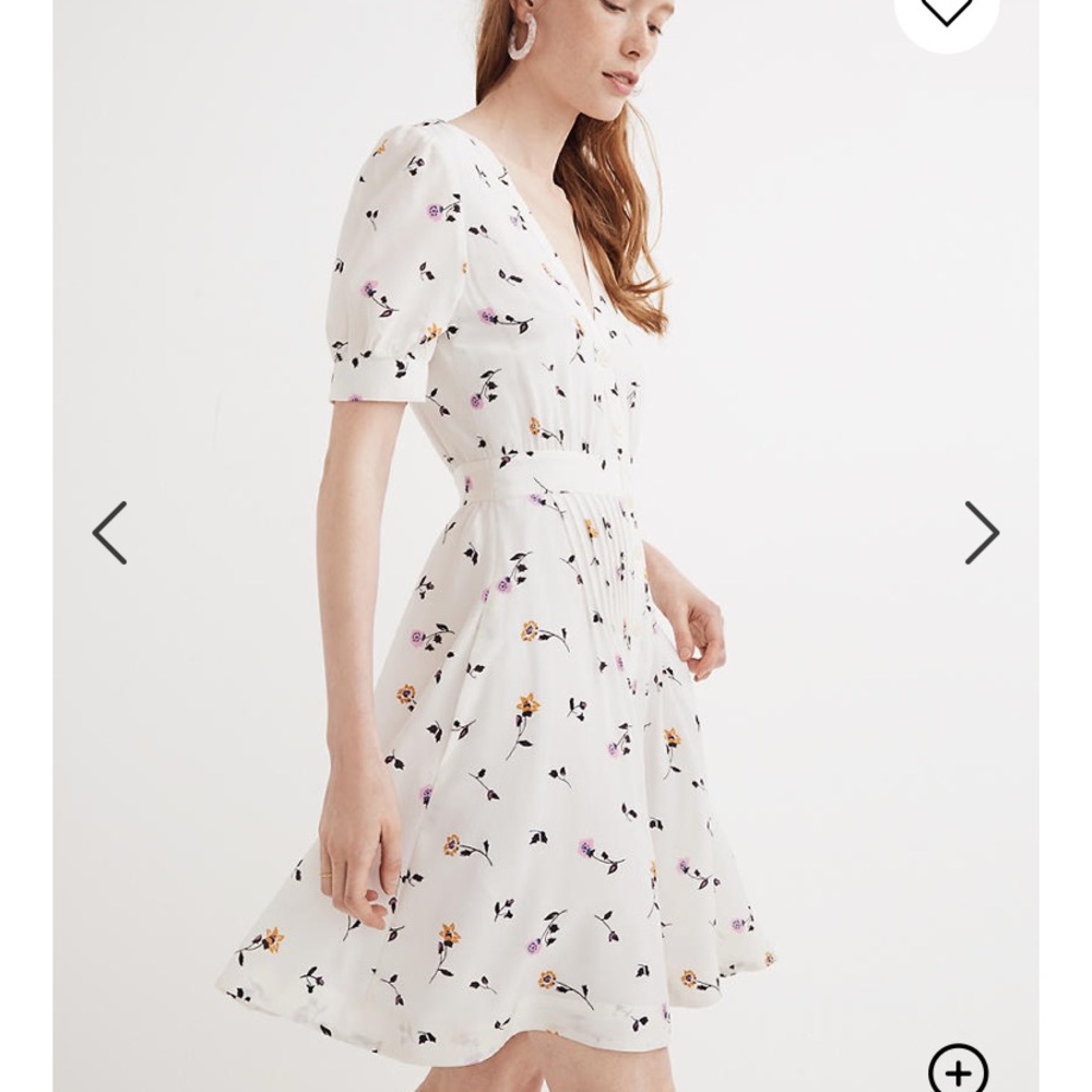 Madewell Daylily Pintuck Dress in Sweet Blossoms